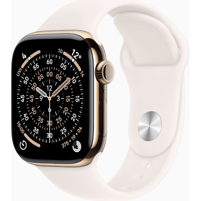 Watch Series 11 GPS + Cellular 42mm-Gold-Titanium-Case-with-Light-Blush-Sport-Band-M/L