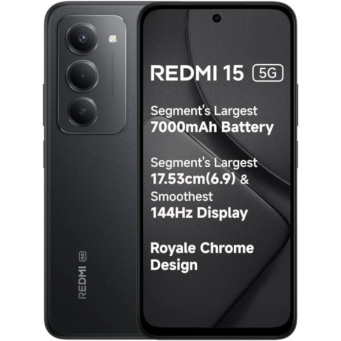 Redmi 15 5G, 6/128GB, Midnight Black