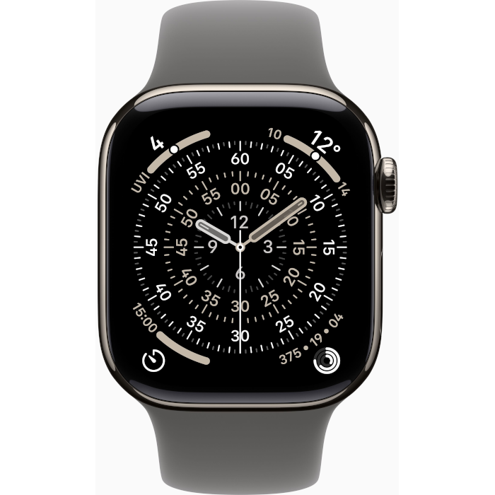Watch-Series-11-GPS + Cellular-42mm-Natural-Titanium-Case-with-Stone-Grey-Sport-Band-S/M