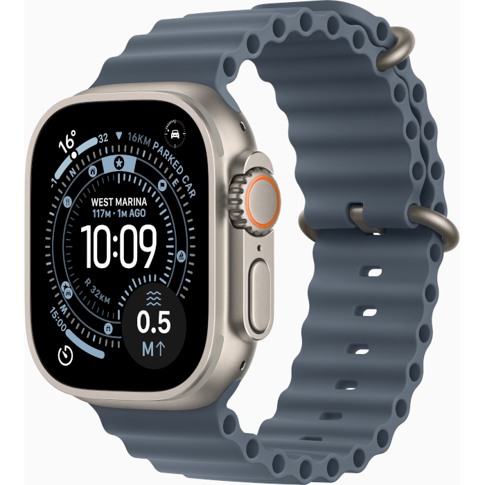 Watch Ultra 3 GPS + Cellular 49mm Natural Titanium Case with Anchor Blue Ocean Band
