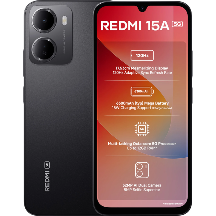 Redmi 15A 5G 4/64GB Ace Black