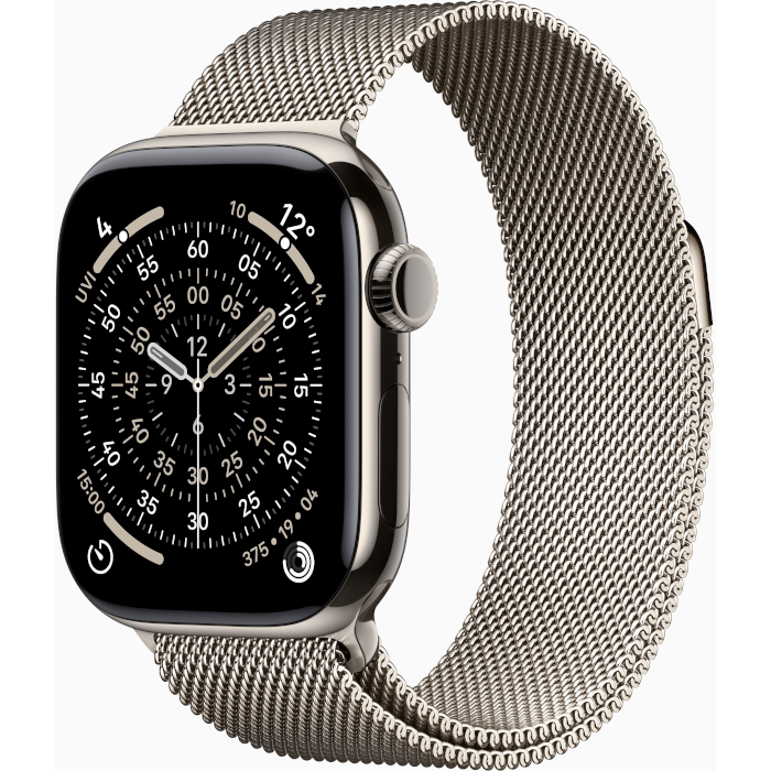 Watch Series 11 GPS + Cellular 42mm Natural Titanium Case with Natural Milanese Loop