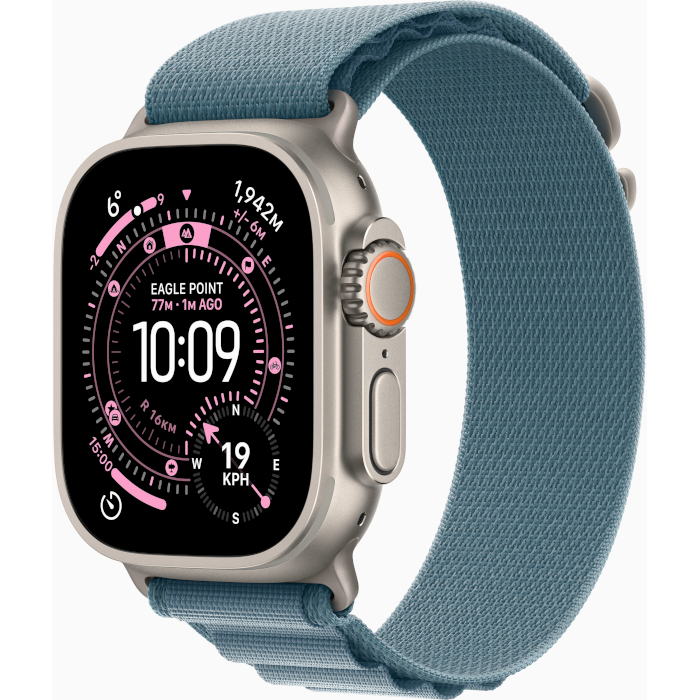 Watch Ultra 3 GPS + Cellular 49mm Natural Titanium Case with Light Blue Alpine Loop - Large