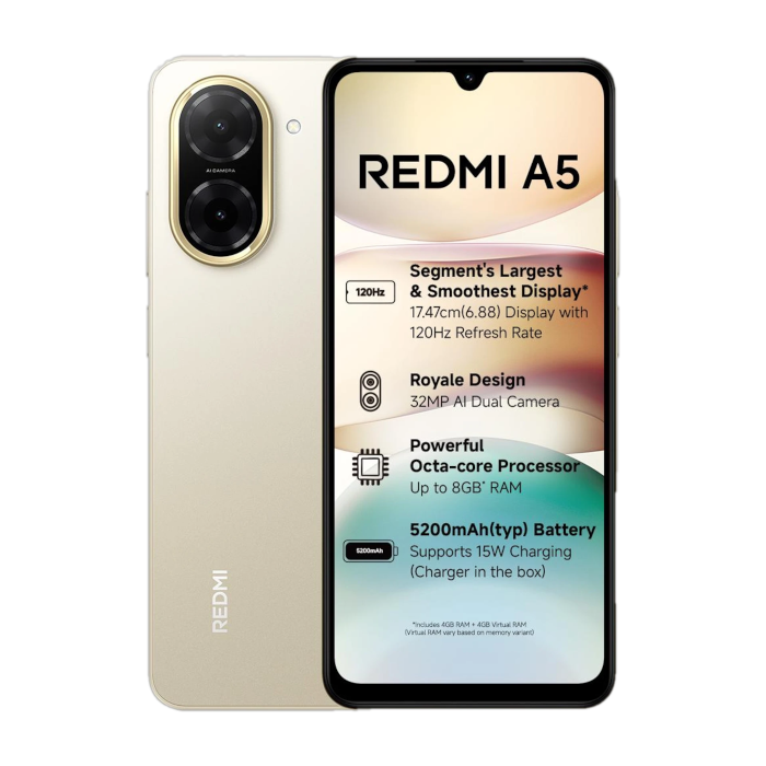 Redmi A5, 4/128GB, Jaisalmer Gold
