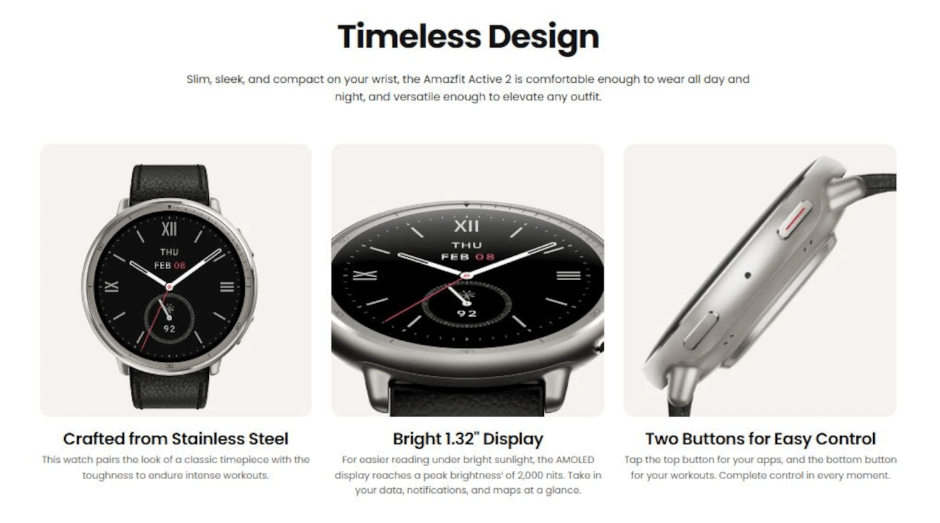 Active 2 (Round, Black Sport Silicone)