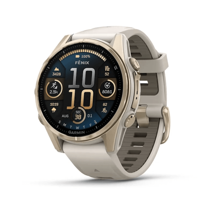 Garmin Fenix 8 (43mm, AMOLED, Sapphire, Titanium, Fog Grey, Silicone Band)