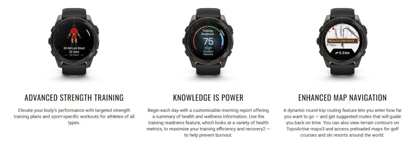 Fenix 8 (43mm, AMOLED, Sapphire Titanium, Limestone, Leather Band)