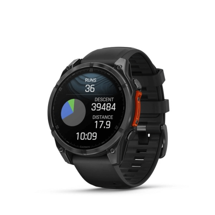 Fenix 8 (51mm, AMOLED, Slate Grey, Titanium, Black, Silicone Band)