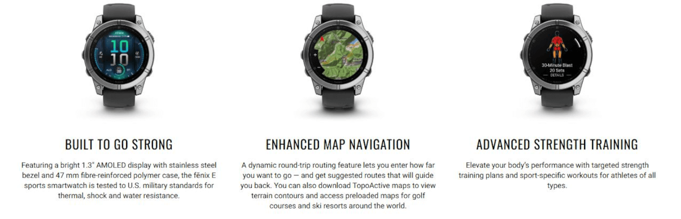 Fenix E (47mm, Black, Stainless Steel, Black, Silicone Band)