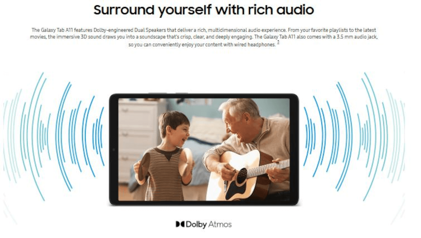 Galaxy Tab A11 (22.01cm, Gray, 8GB, 128GB, 4G)