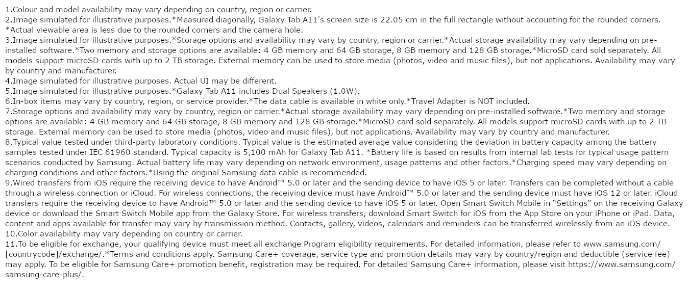 Galaxy Tab A11 (22.01cm, Silver, 4GB, 64GB, 4G)