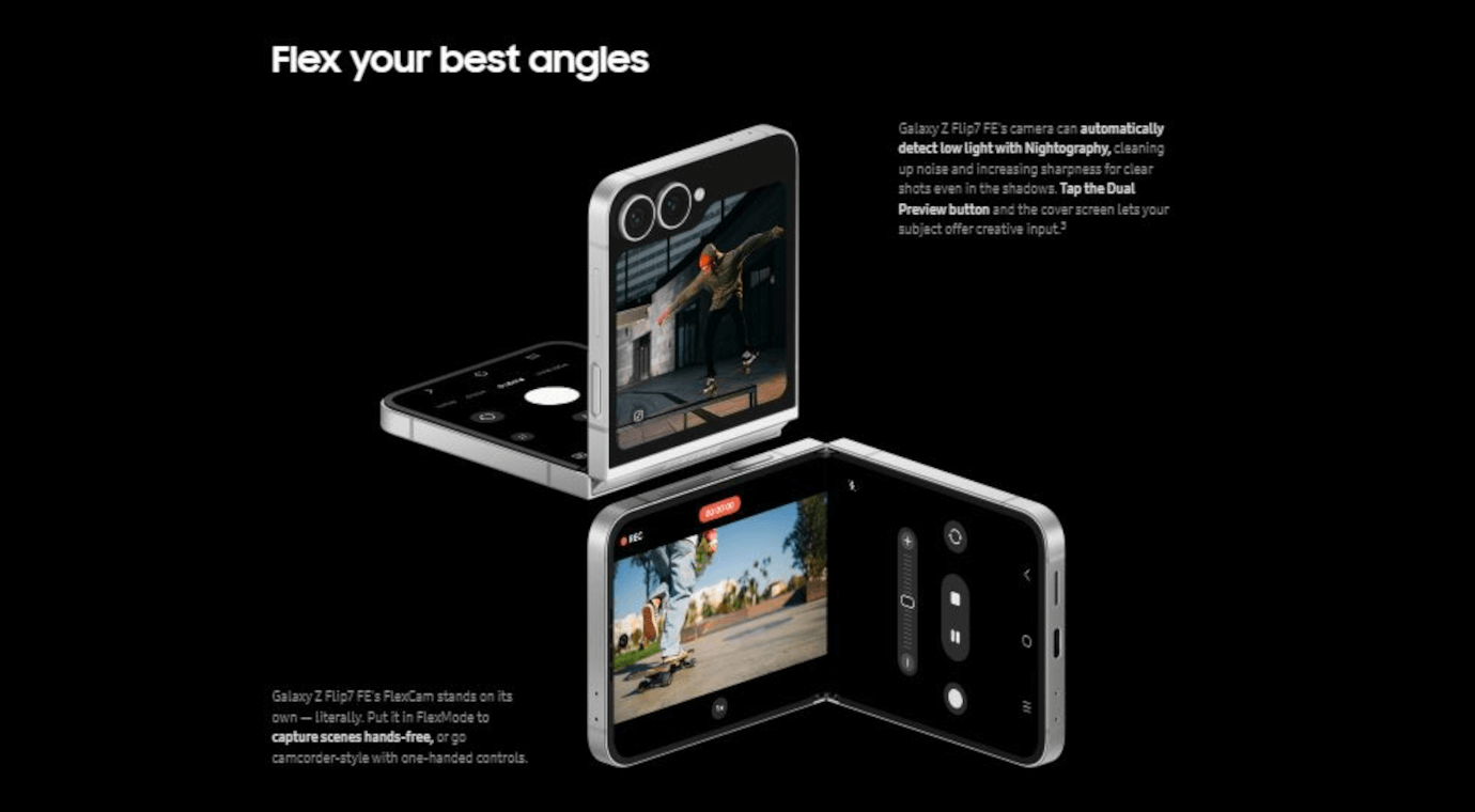 Galaxy Z Flip7 FE (White, 8GB, 128GB)