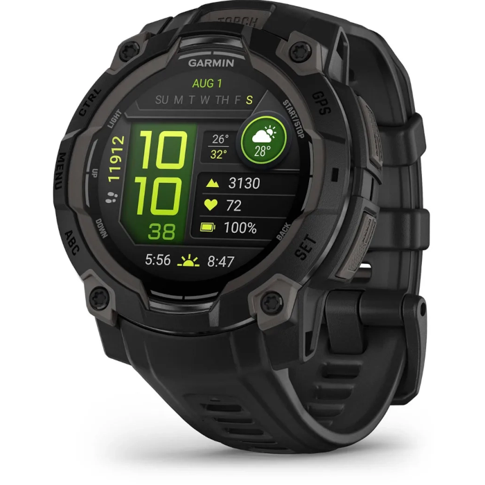 Garmin Instinct 3 (45mm, Black, Amoled, Black, Band)