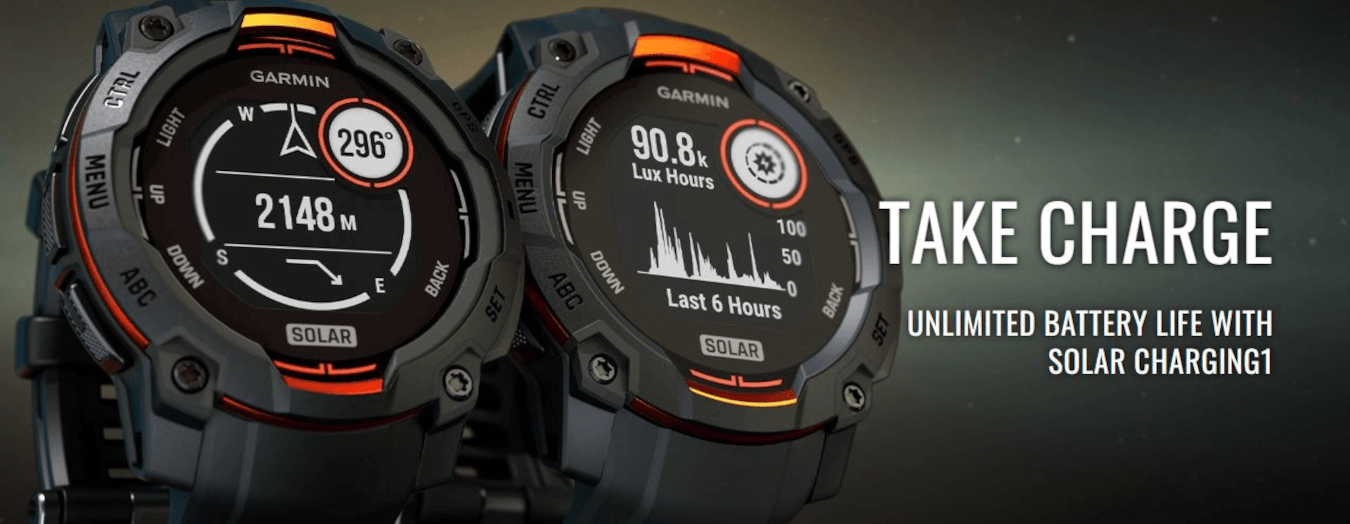 Instinct 3 (45mm, Black, Solar, Charcoal, Band)