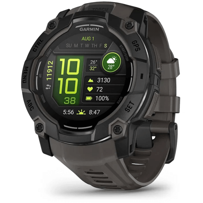 Garmin Instinct 3 (50mm, Black, Amoled, Charcoal, Band)
