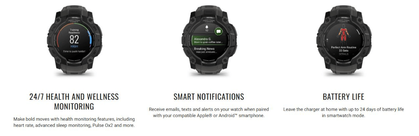 Instinct 3 (50mm, Twilight, Solar, Solstice, Band)