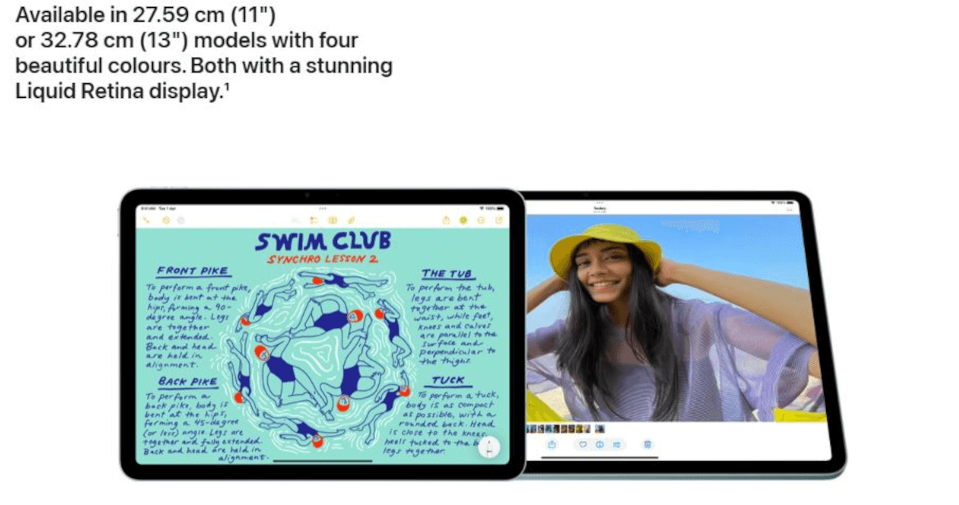 iPad Air (13 inches, Starlight, 1TB, Wi-Fi)