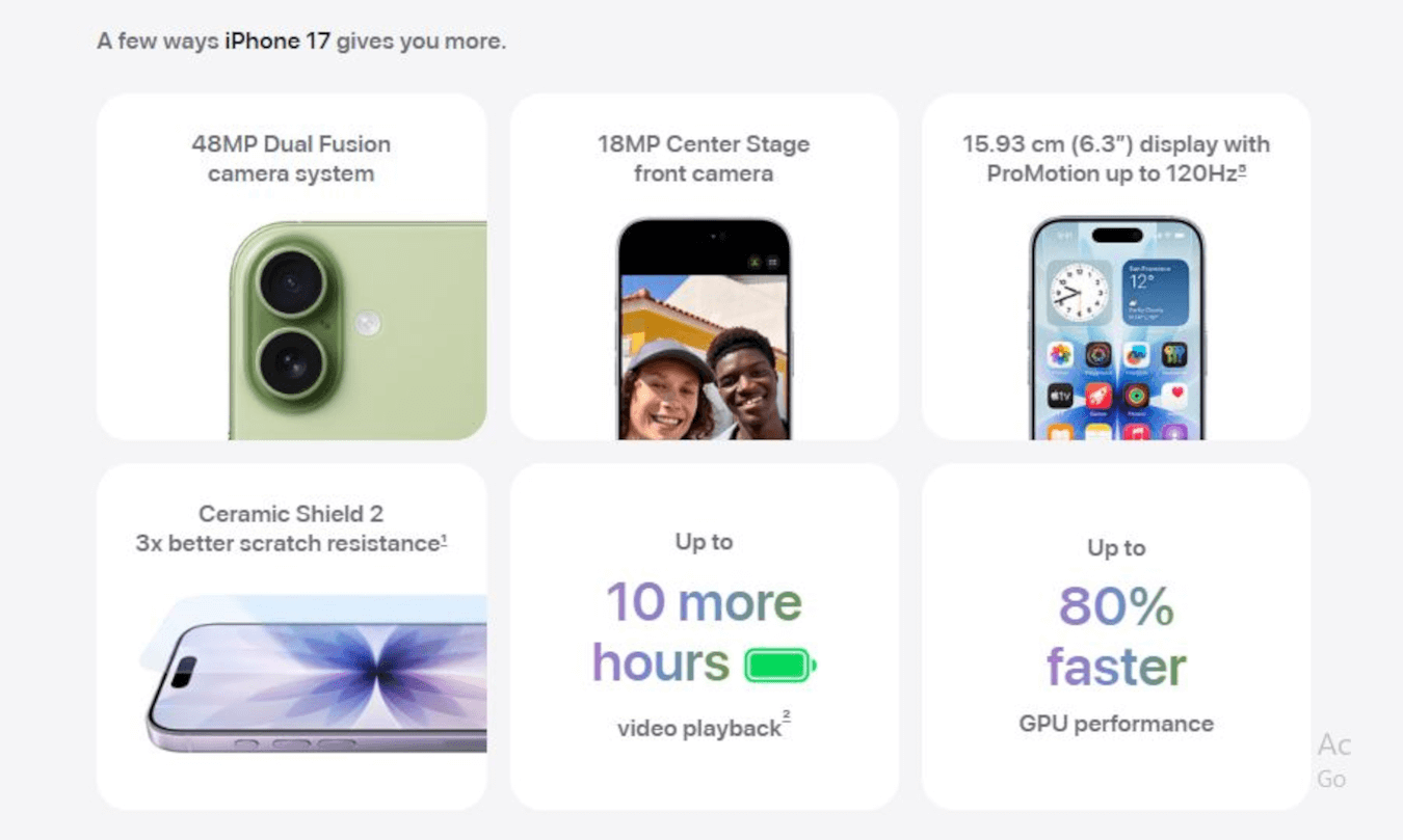 iPhone 17 (Sage, 256GB)