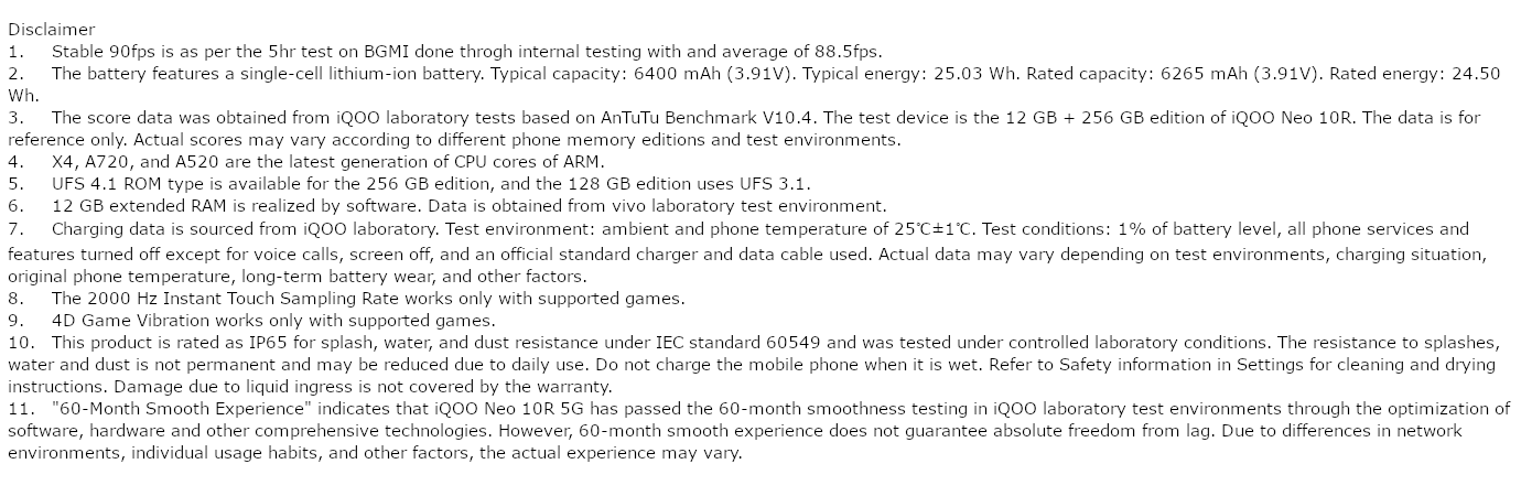 iQOO Neo 10R 5G (Raging Blue, 12GB, 256GB)