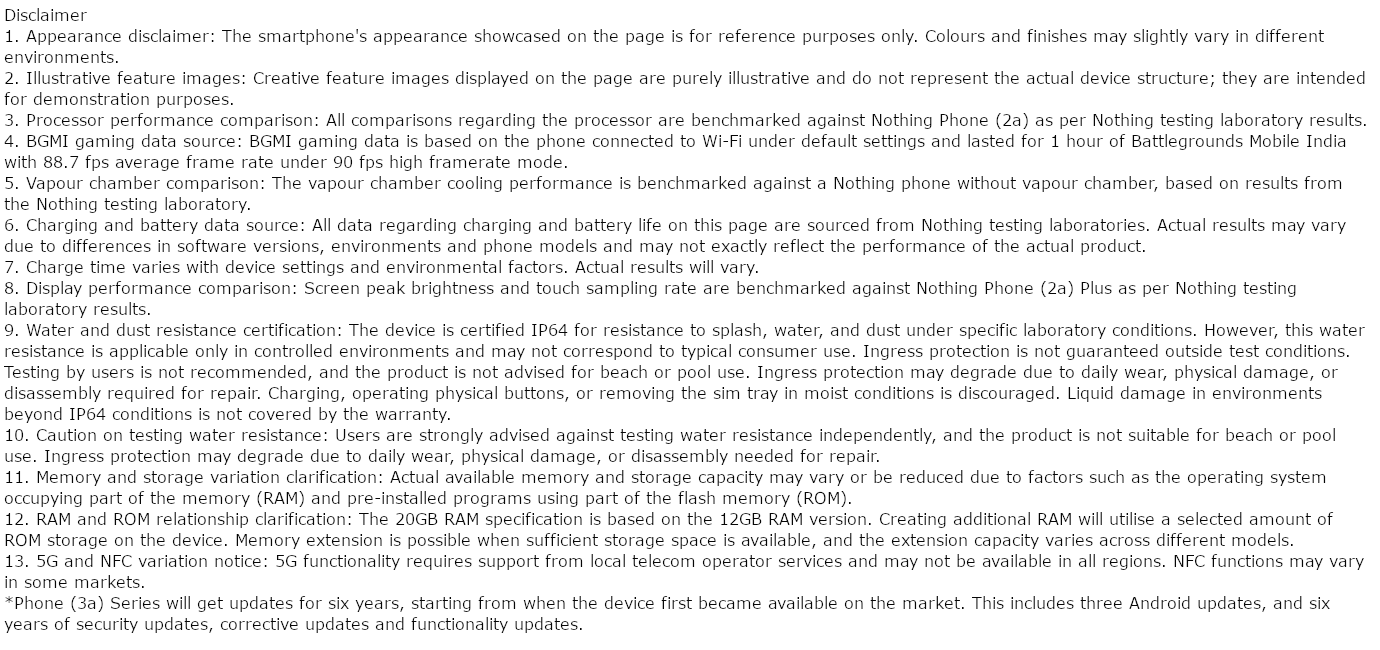 Nothing 3a 5G (Black, 8GB, 256GB)