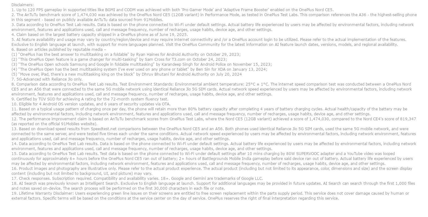 One Plus Nord CE 5 (Nexas Blue, 8GB, 256GB)