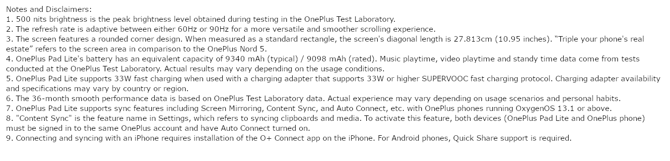 One Plus Pad Lite (Aero Blue, 8GB, 128GB, LTE)