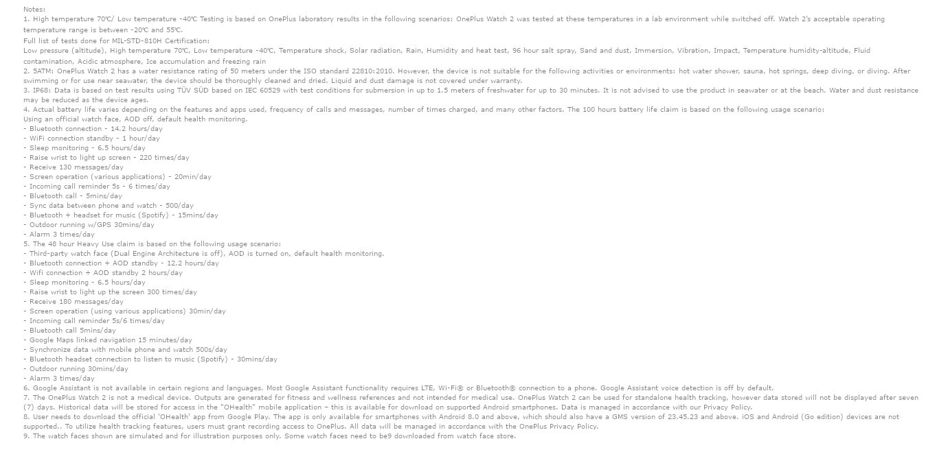 One Plus Watch 2 (46mm, Radiant Steel, Wi-Fi)