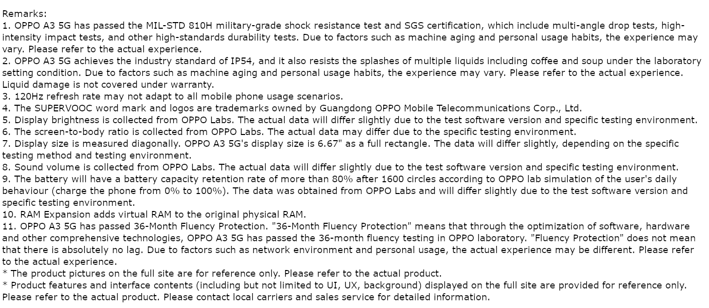 Oppo A3 5G (Ocean Blue, 6GB, 128GB)