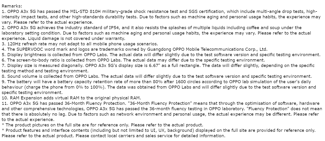 Oppo A3x 5G (Starry Purple, 4GB, 64GB)