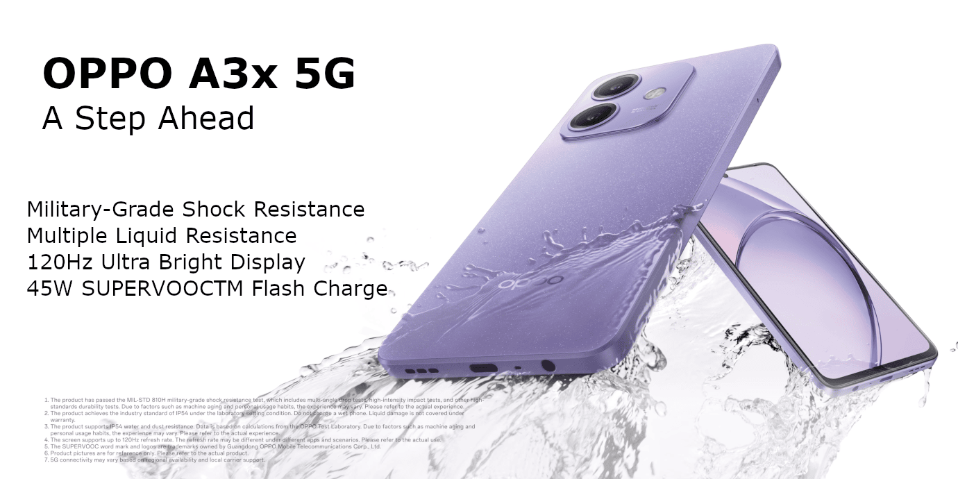 Oppo A3x 5G (Starry Purple, 4GB, 64GB)