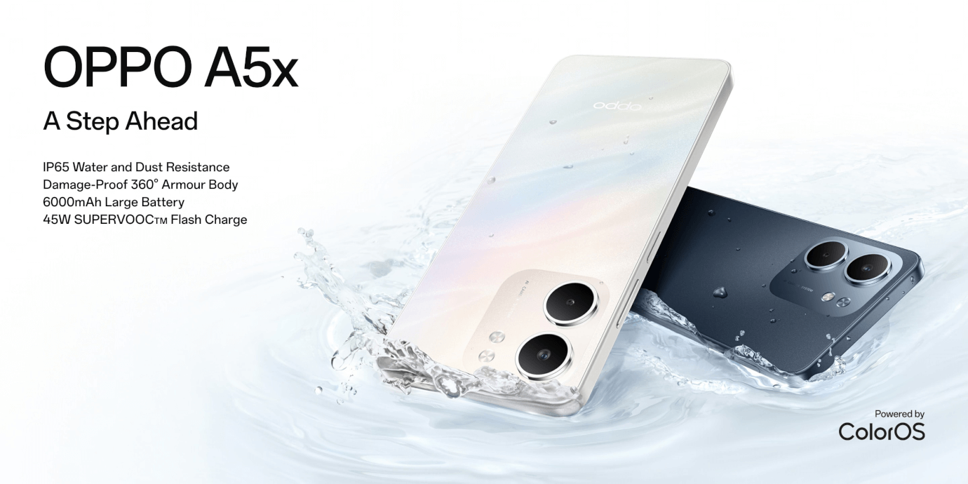 Oppo A5x (Laser White, 4GB, 64GB)