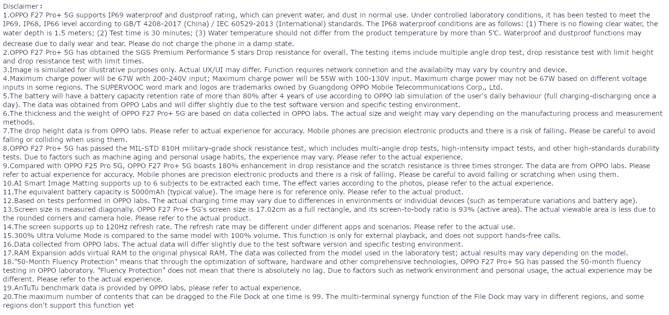 Oppo F27 pro plus 5G (Midnight Navy, 8GB, 128GB)