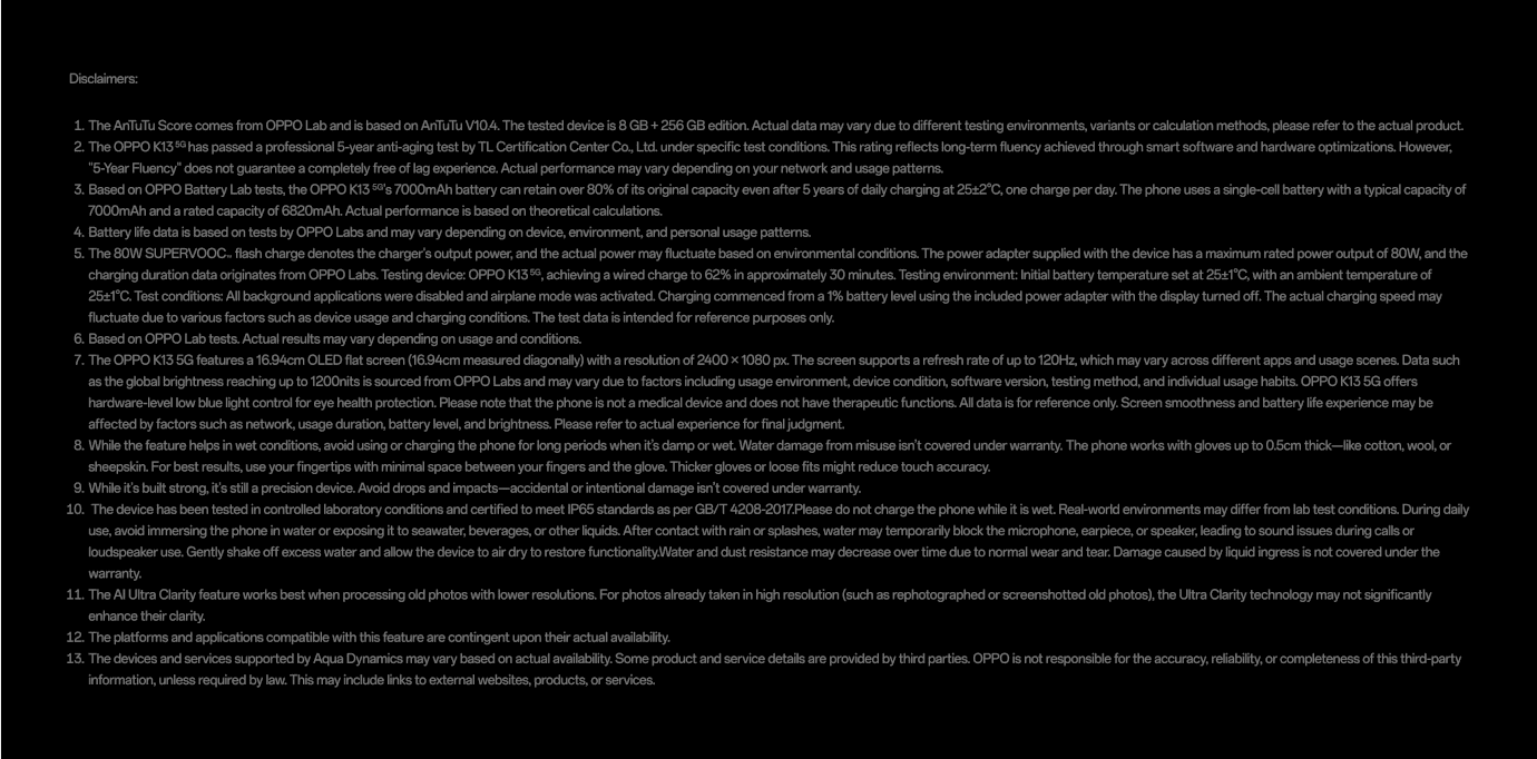 Oppo K13 5G (Prism Black, 8GB, 256GB)