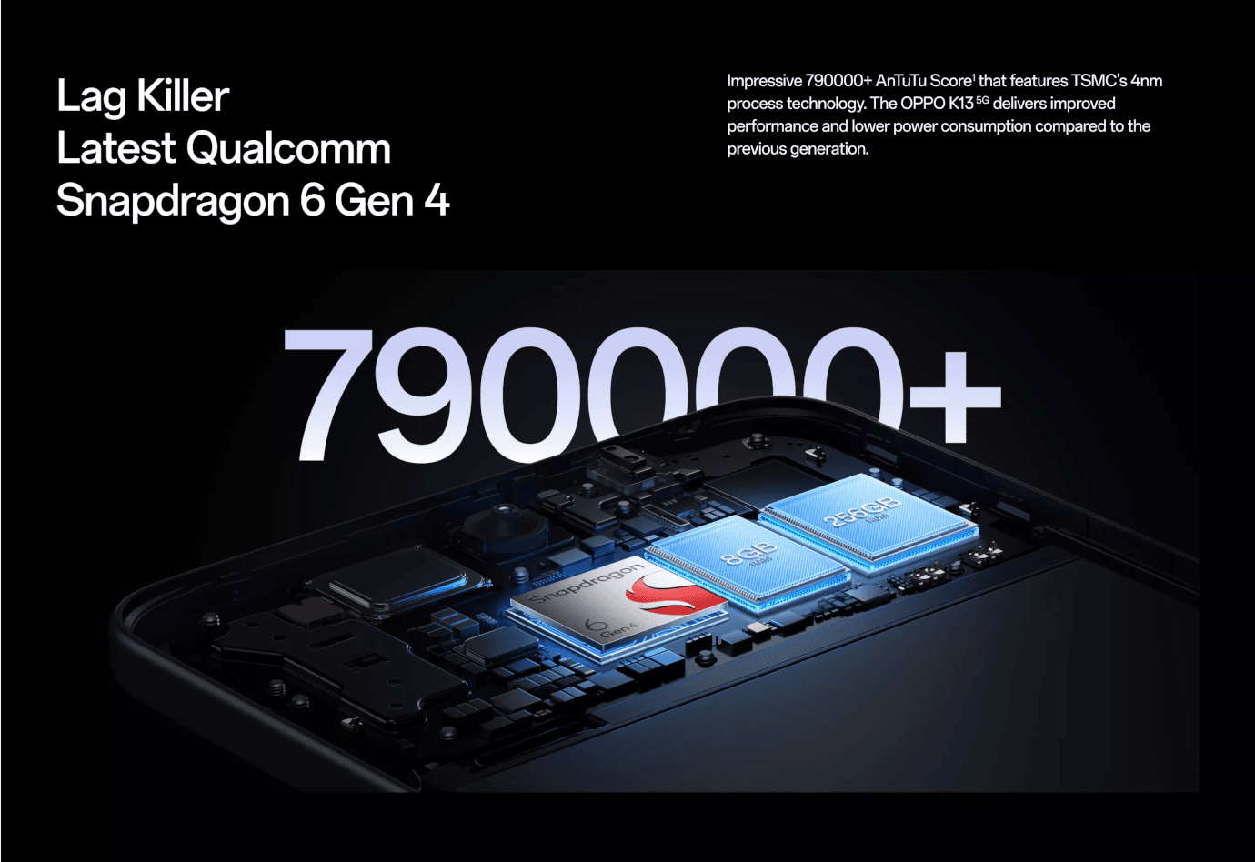 Oppo K13 5G (Prism Black, 8GB, 256GB)