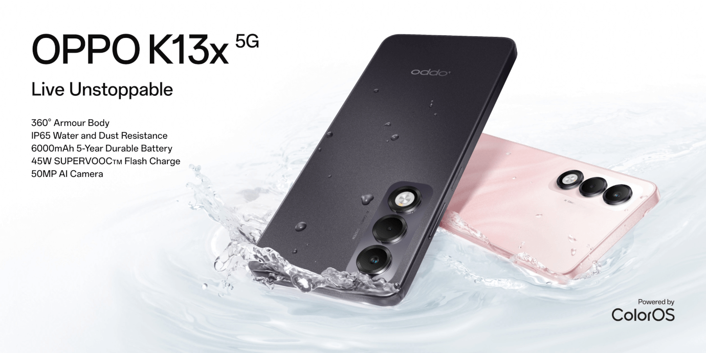 Oppo K13x 5G (Sunset Peach, 4GB, 128GB)