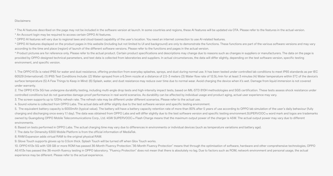 Oppo K13x 5G (Sunset Peach, 6GB, 128GB)