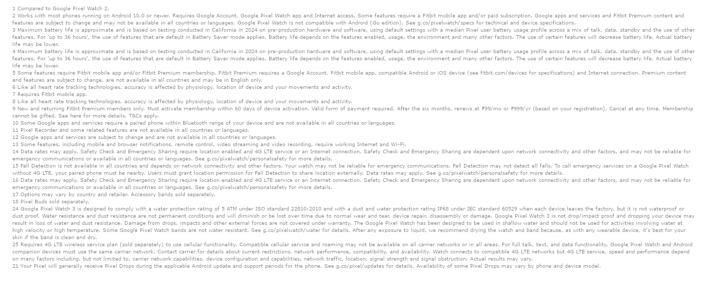 Pixel Watch 3 (Rosequartz, 45mm, Rosequartz, Active Band, Wi-Fi + Bluetooth)