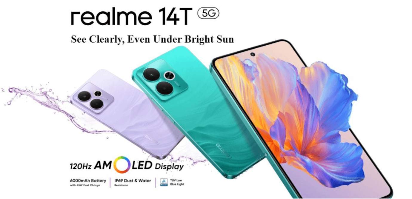Realme 14T 5G (Obsidian Black, 8GB, 128GB)