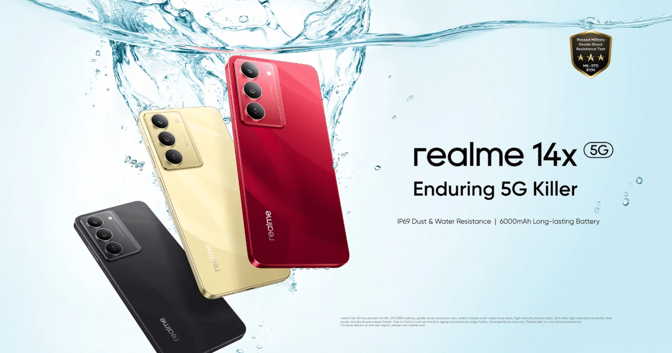 Realme 14x 5G (Crystal Black, 8GB, 128GB)