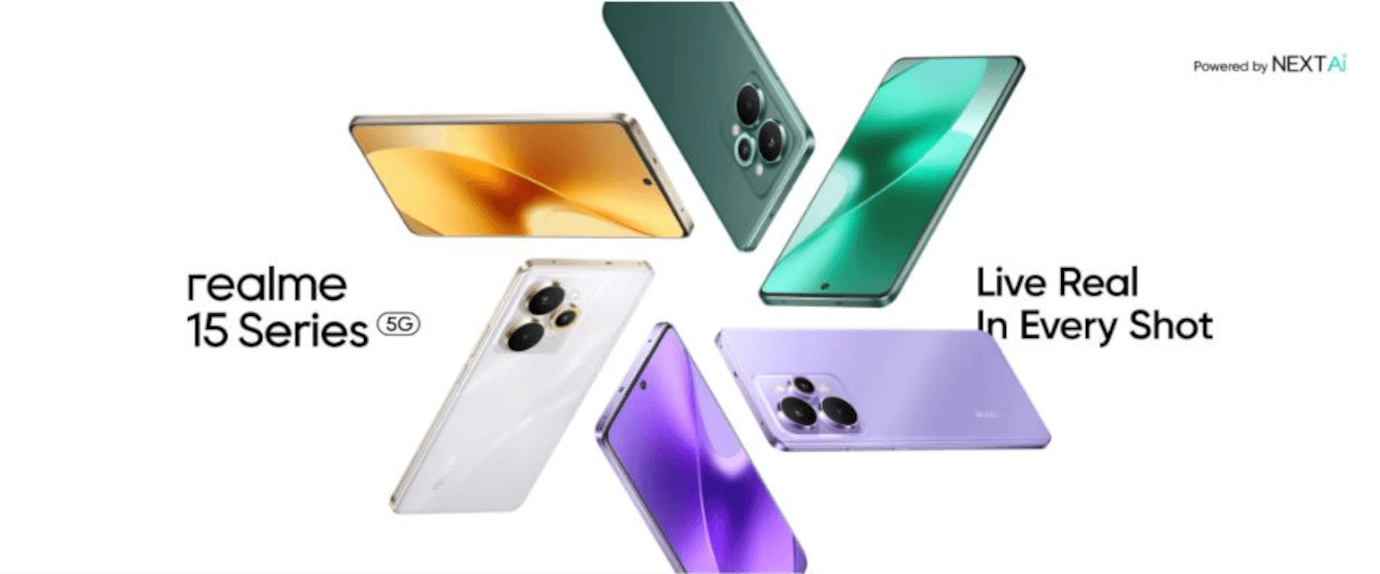 Realme 15 5G (Velvet Green, 8GB, 128GB)