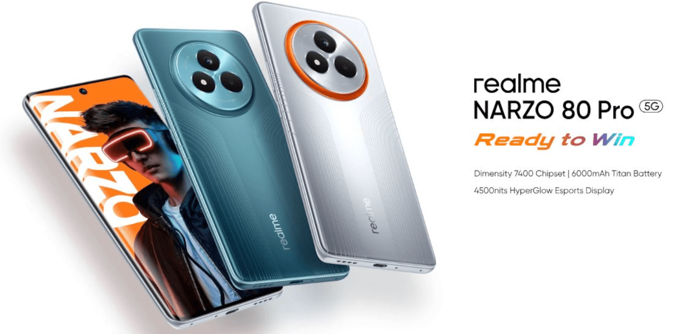 Realme Narzo 80 Pro 5G (Speed Silver, 8GB, 256GB)