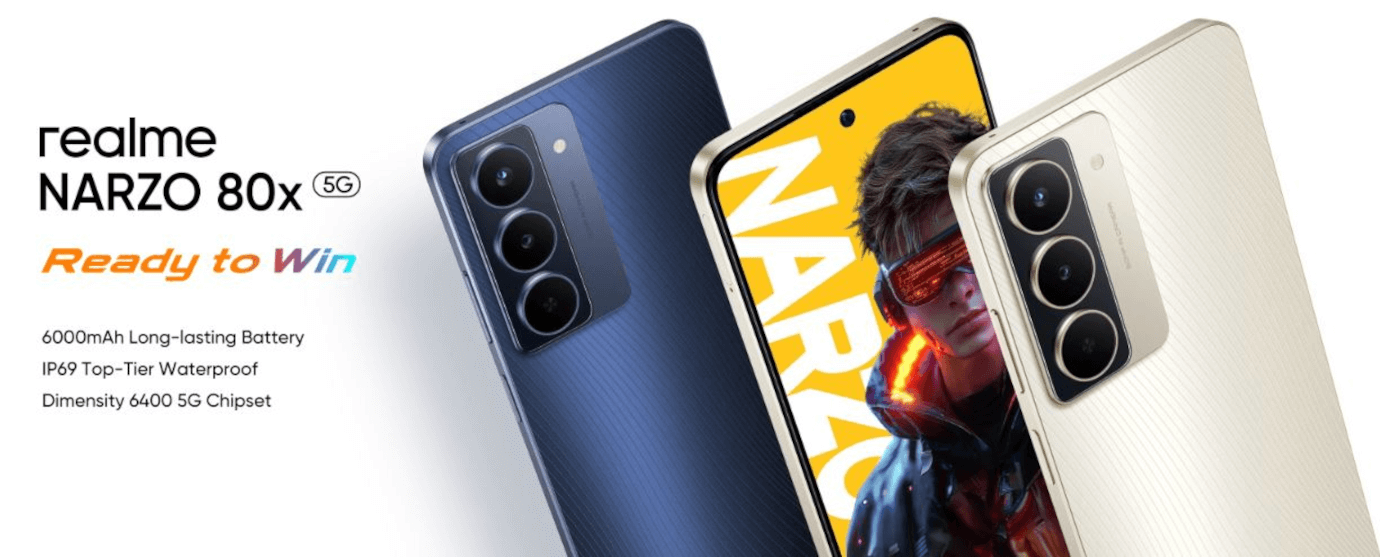 Realme Narzo 80x 5G (Sunlit Gold, 8GB, 128GB)