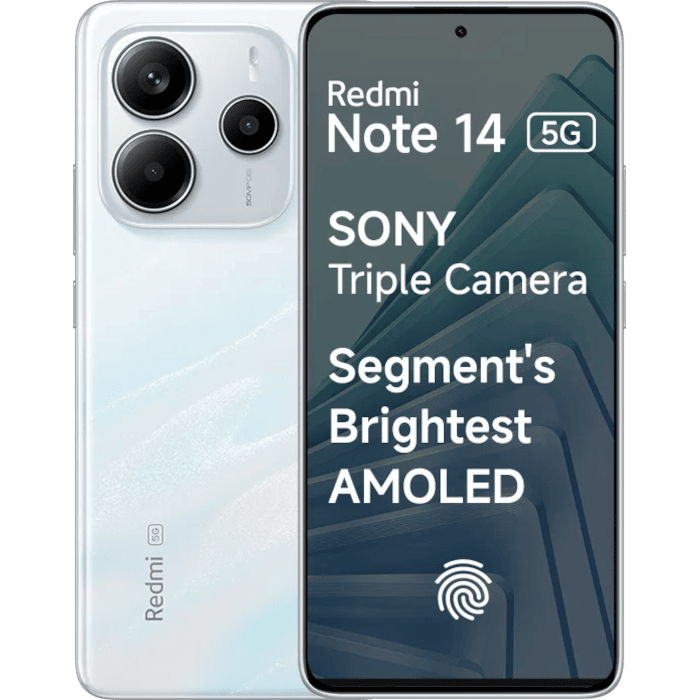 MI Redmi Note 14 5G (Mystique White, 6GB, 128GB)