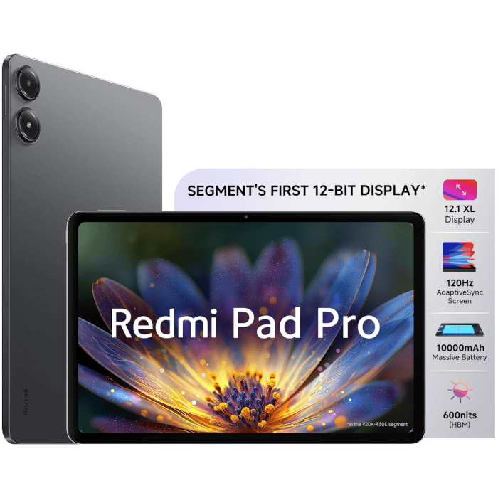 MI Redmi Pad Pro (12.1 inches, Graphite Gray, 6GB, 128GB, Wi-Fi)