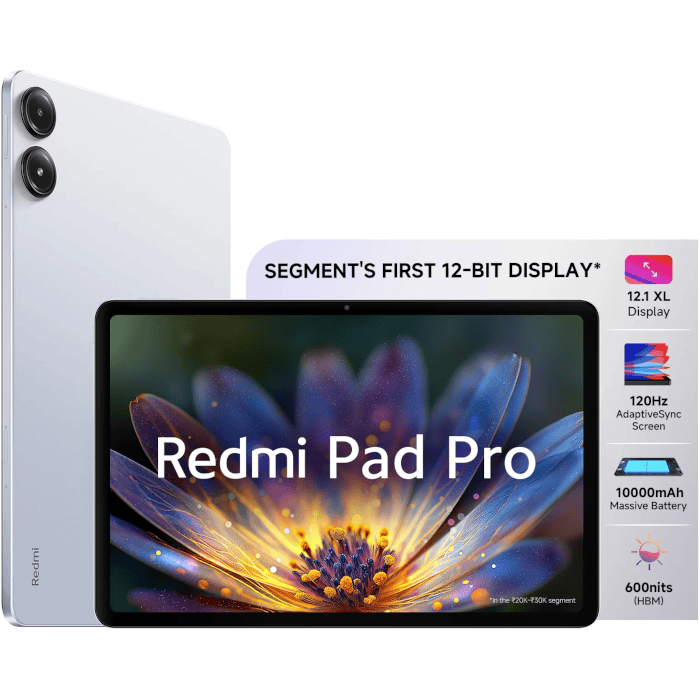 MI Redmi Pad Pro (12.1 inches, Mist Blue, 6GB, 128GB, Wi-Fi)
