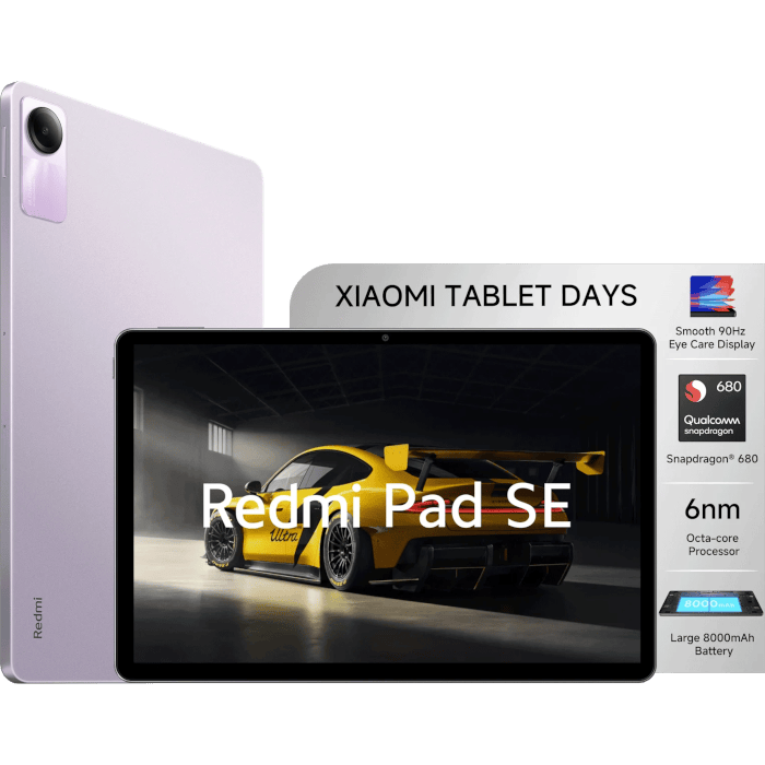 MI Redmi Pad SE (11 inches, Lavender Purple, 8GB, 128GB)