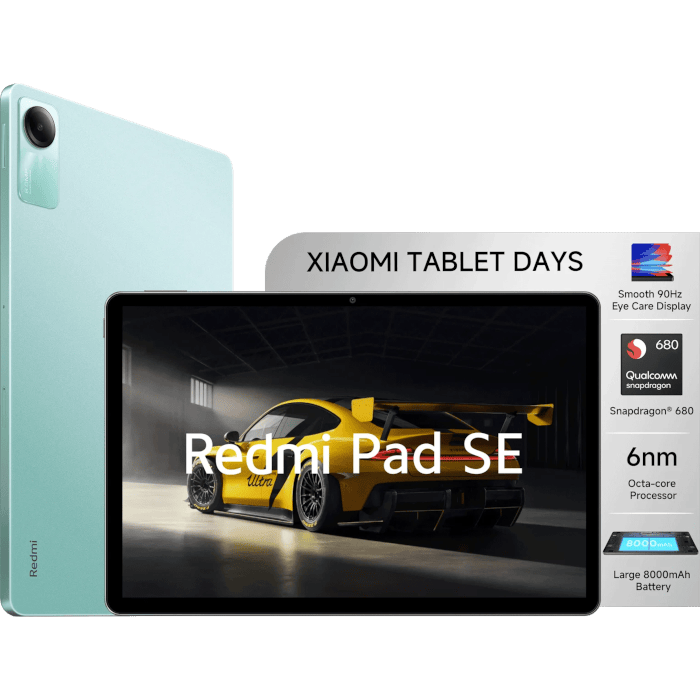 MI Redmi Pad SE (11 inches, Mint Green, 4GB, 128GB)