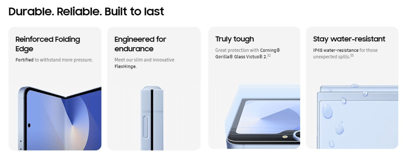 Samsung Z Flip6 (Blue, 256GB)