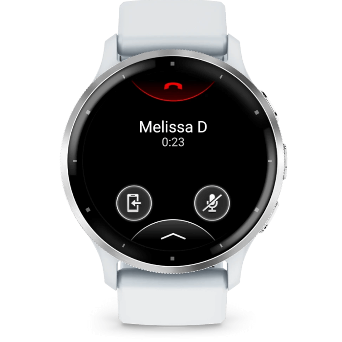 Venu 3 (45mm, Silver Stainless Steel Bezel, Whitestone Silicone Band)