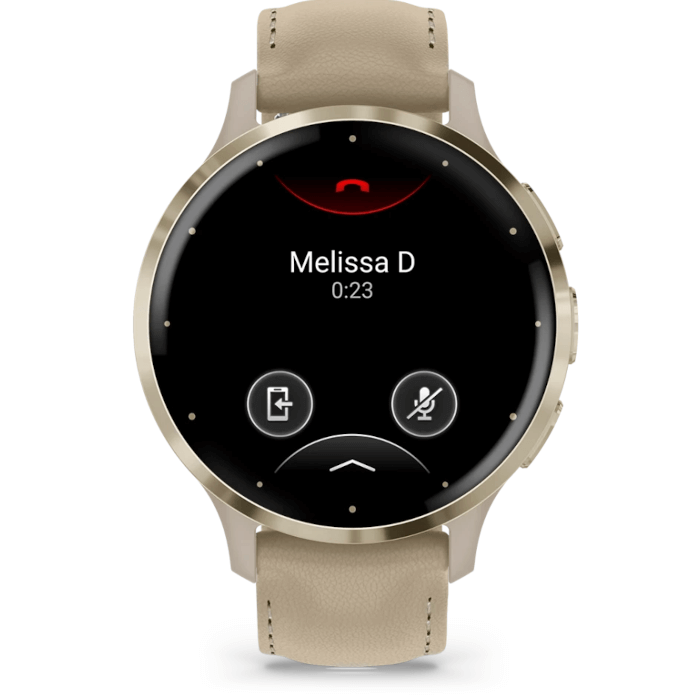 Venu 3S (41mm, Soft Gold Stainless Steel Bezel, French Grey Leather Band)